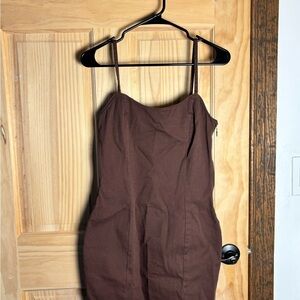 Brown Denim H&M Sleeveless Dress